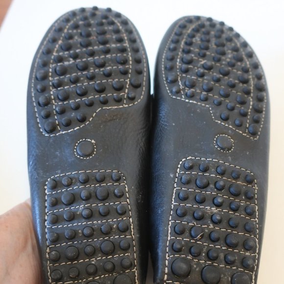 Womens L'Artigiano Sorrentino Black Leather Flat Driving Shoes 39D US/9D* - Picture 10 of 11